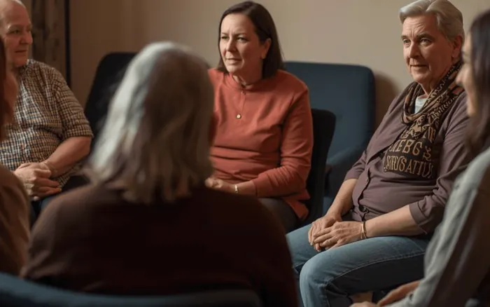people sitting around in a support group